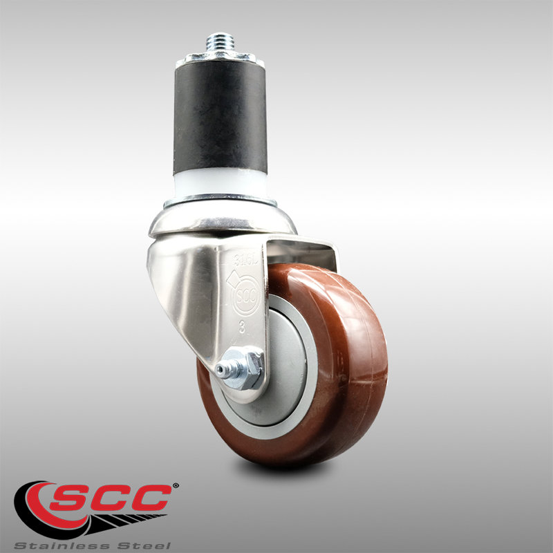 Polyurethane Casters, Maroon