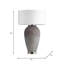 Lampe de table en verre gingembre de 28 pouces de couleur ivoire / beige Sagebrook Home