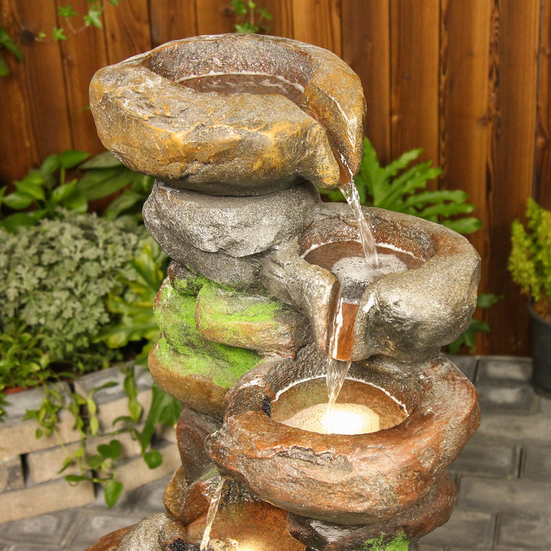 Waterfall Fountain with Lights
