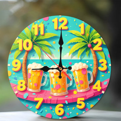 horloge de plage plage et bière