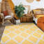 Tapis marocain jaune à motif treillis Pink-27331138