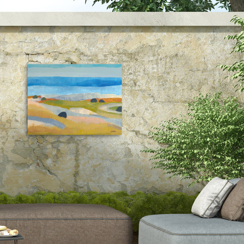 Jan Weiss A Field In Iceland Outdoor  Canvas, H 35 po x l 47 po