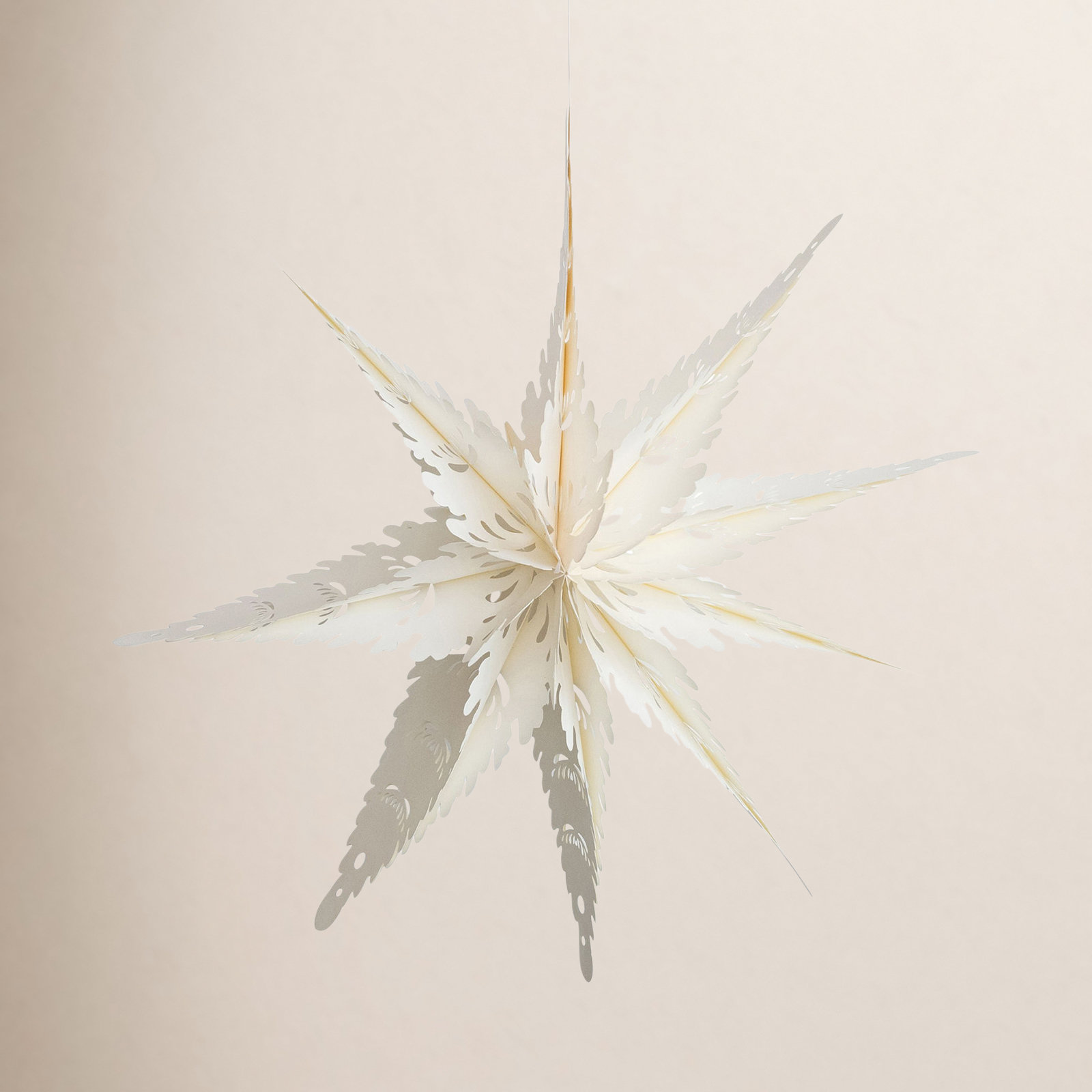 Handmade Recycled Paper Folding Snowflake Ornament