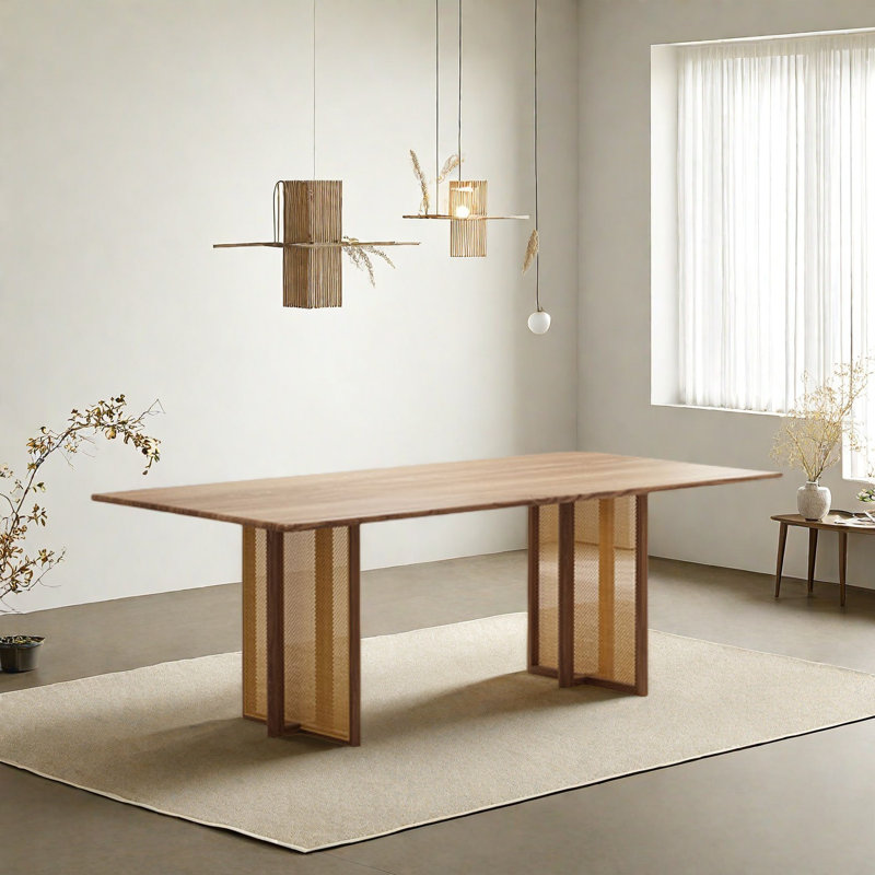 Table de salle à manger Wabi-Sabi, H 29,53 po x L 70,87 po x l 27,56 po