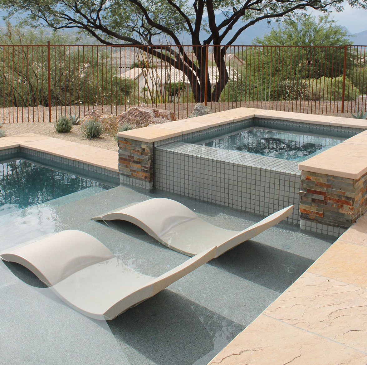 Signature 23" Patio Chaise Lounge Set, Ivory