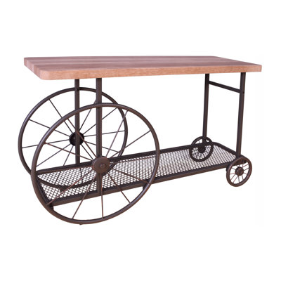 Sofa Table, Oak & Antique Gray