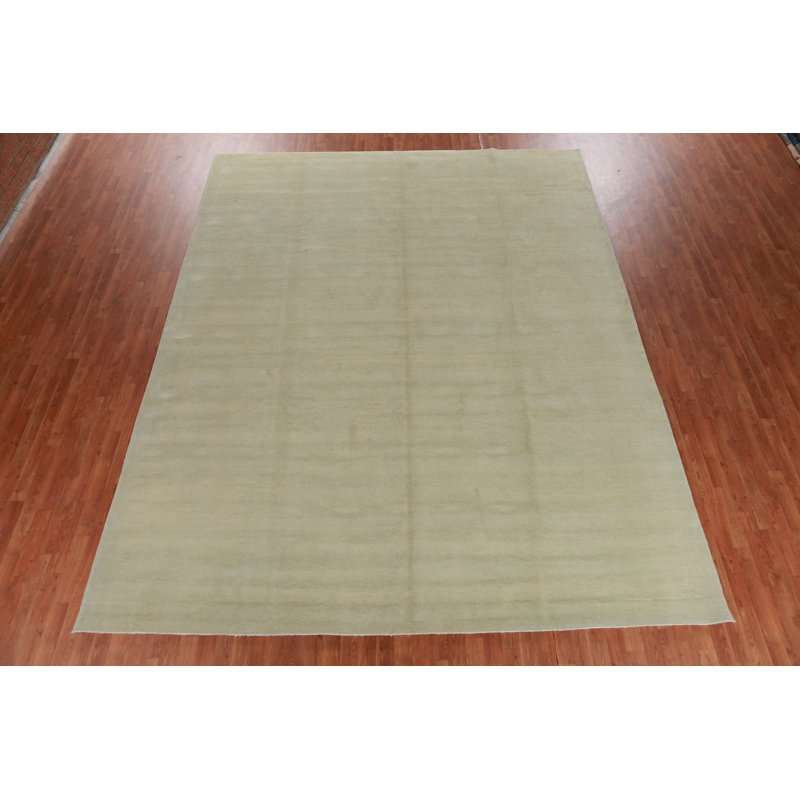 Tapis vert menthe Gabbeh 10 x 13