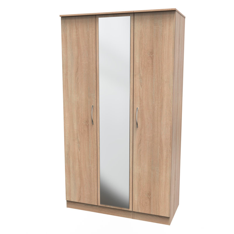 Fully Assembled Avon 3 Door Wardrobe, Bardolino Oak