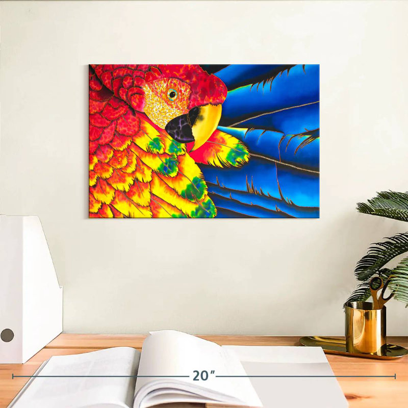 Brampt Scarlet Macaw Splendor, 8" H x 12" W