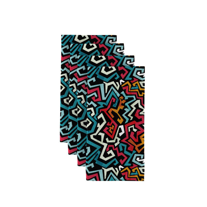 Polyester Abstract Square Napkin
