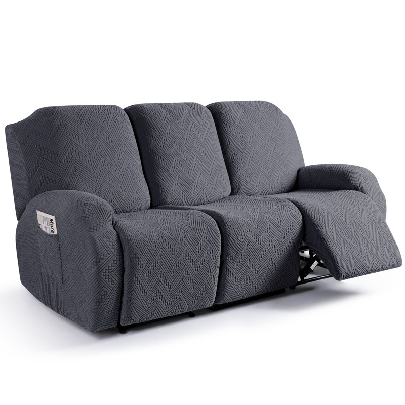 Housse extensible pour canapé 3 pièces Harriet, Gris foncé