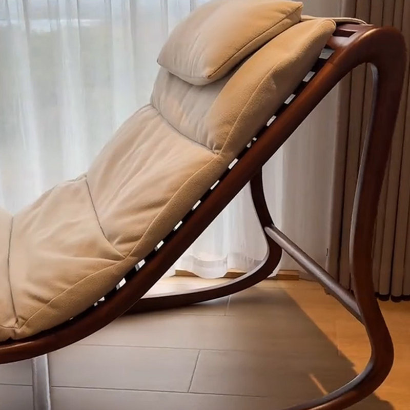 Fauteuil inclinable minimaliste en bois massif
