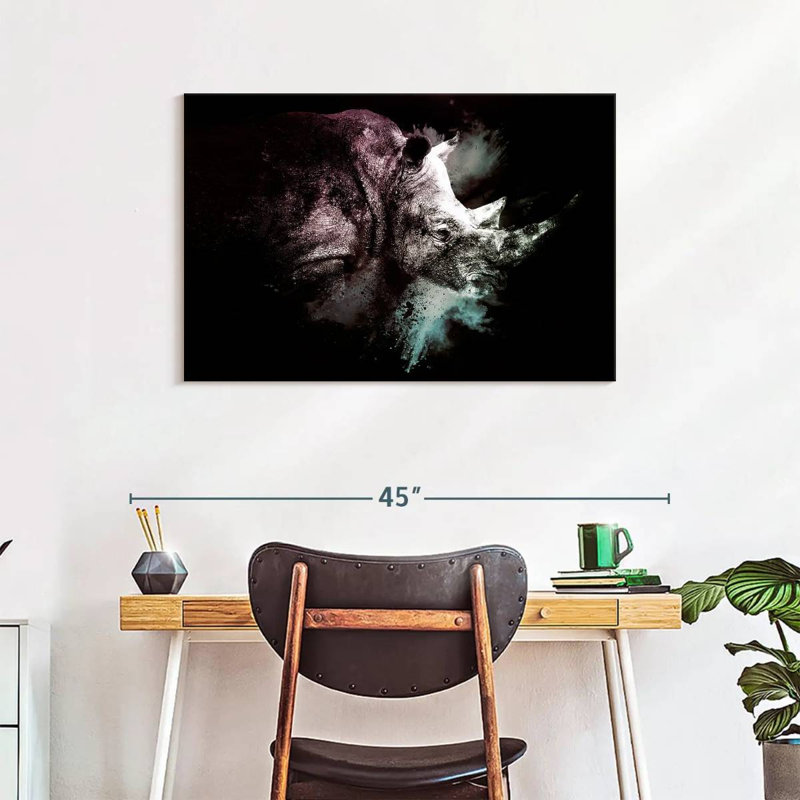 Brampt Wild Explosion - The Rhino, 24" H x 36" W