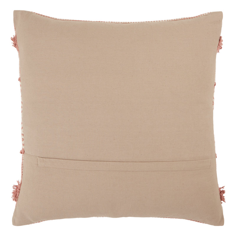 Square Embroidered Christmas Cotton Throw Pillow, 18 in