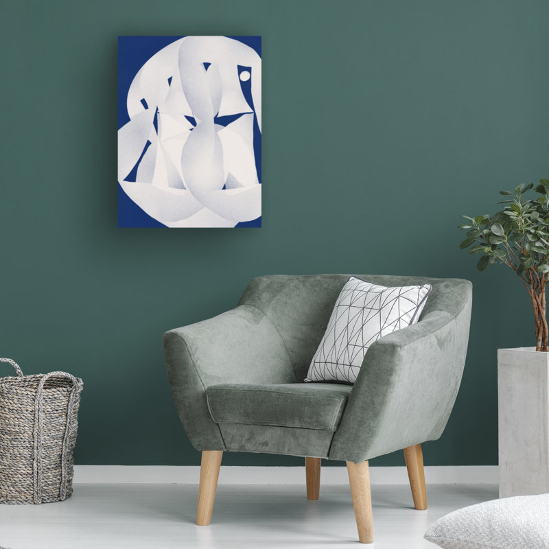 Art sur toile abstrait bolognaise, petit doyen, H 14 po x l 19 po