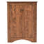 Armoire de salle de bain triangulaire brune avec tablettes réglables, quincaillerie en métal de haute qualité, facile à entretenir, convient aux petites salles de bain, couleur du plancher, tableau, grand rangement, installation-131209149