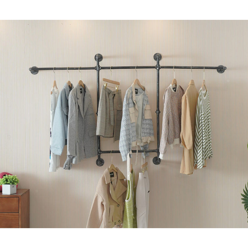 Niciah Iron Wall Mounted Clothing Racks