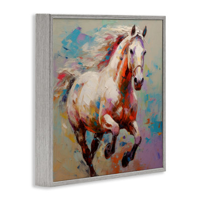 «Trotting Horse Abstraction», art de la giclée encadrée par Irena Orlov