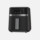Friteuse à air de 4 pte avec minuterie avec arrêt automatique et rappel de secouage, écran tactile numérique à DEL et 9 préréglages, 1300 W, pièces lavables au lave-vaisselle