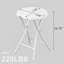 Ensemble table et tabourets pliants 3 pièces, petit bureau portatif en plastique avec 2 chaises pliables, structure robuste en PEHD et acier pour une utilisation intérieure, extérieure, VR et camping, blanc-1572226084