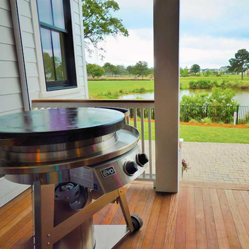 Professional Wheeled Cart with Seasoned Cooksurface LP Gas - Fully Assembled