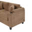 Canapé modulaire en chenille en U 115,7 po avec rangement, porte-gobelets et ports USB Serena