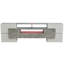 Meuble télé élégant, Lowboard - Blanc ultrabrillant, 78,7 po avec éclairage DEL. Mobilier de salon. Design moderne. Surface en verre élégante.-172675006
