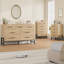 Commode 4 + 2 pour la chambre à coucher, commode haute 46,6 po, tiroir haut avec rangement autoportant, commode en bois pour commode pour le salon, la chambre à coucher, le vestibule-1378532013
