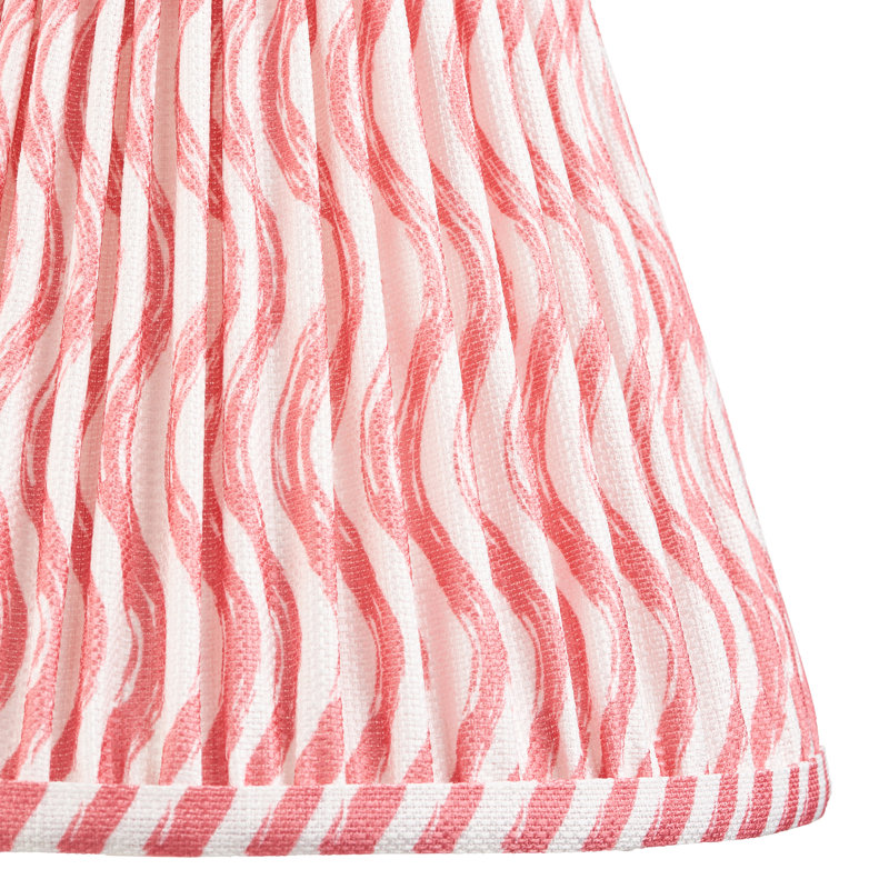 Ripple Lamp Shade, Pink, 18.5cm H x 12.5cm W x 25cm D