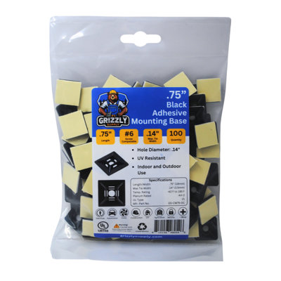 .75" 4-Way Adhesive Cable Mounts 100/bag