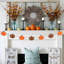 Décoration d'automne, décorations d'automne pour la maison, guirlande de citrouille en feutre et perle de bois pour les décorations de l'Action de grâce à l'intérieur, bannière de citrouille pour décoration murale manteau de cheminée