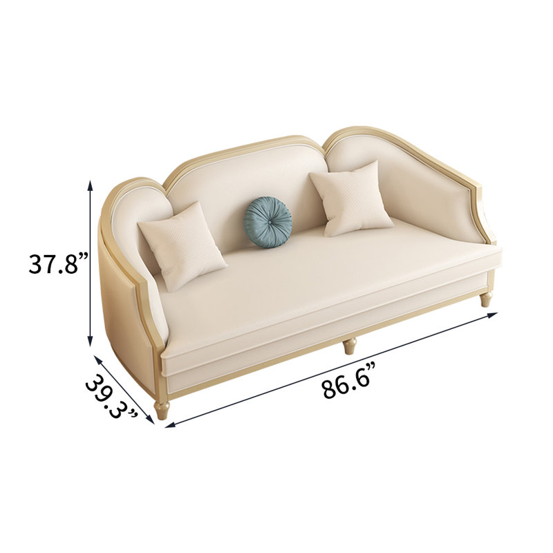 86.6'' Leather Sofa