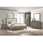 Mobilier de chambre 1 pièce à 6 tiroirs avec commode de rangement contemporaine en métal rustique gris rustique