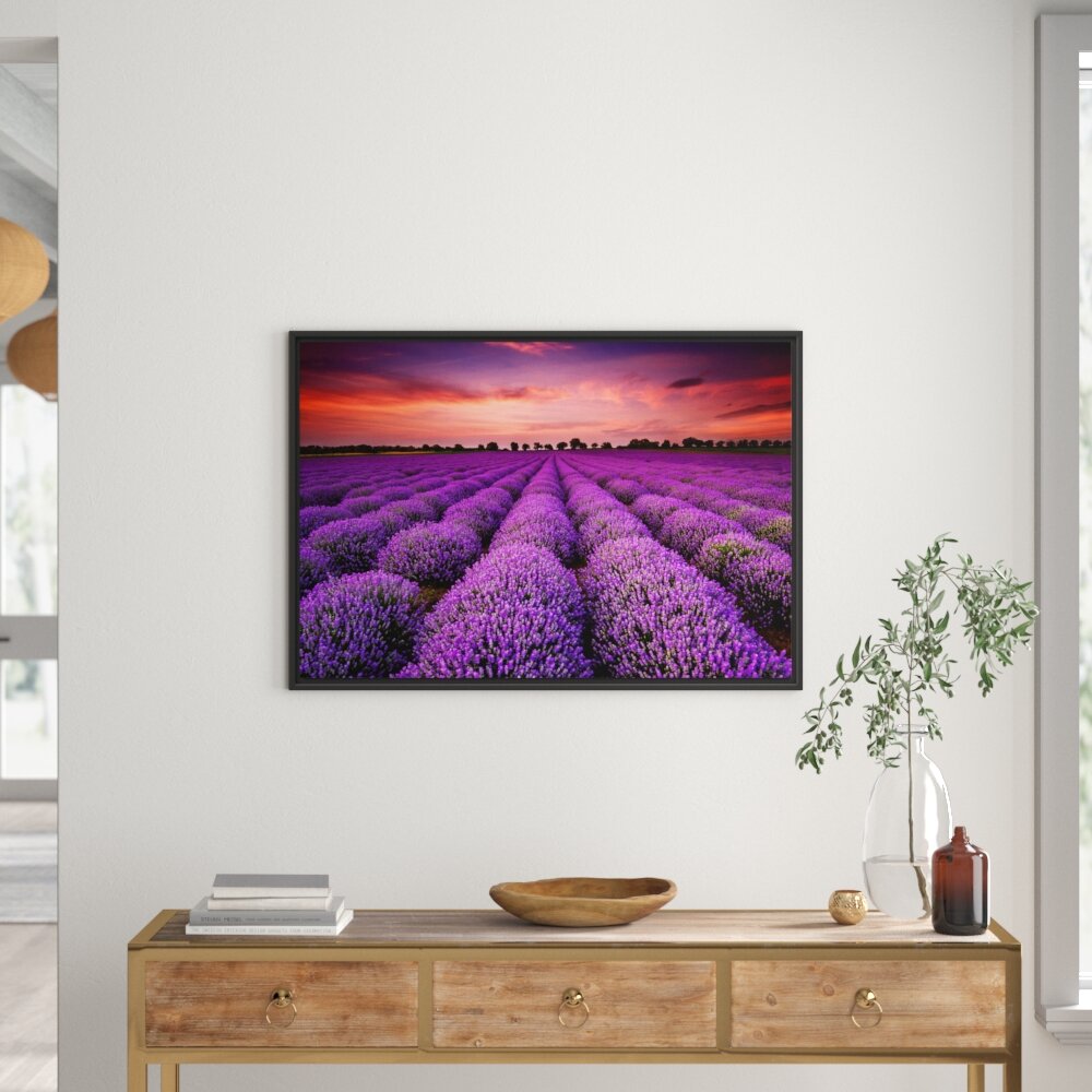 Gerahmtes Wandbild Wunderschöne Lavendel Provence