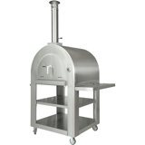 Hanover Stainless Steel Free Standing Wood Burning Pizza Oven