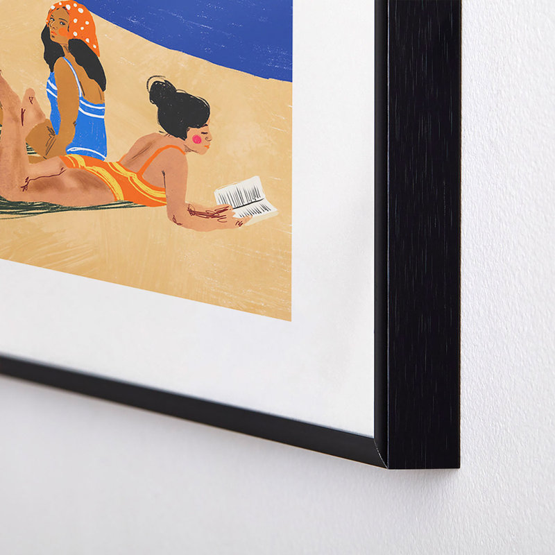 «Gigi Rosado Summer on the beach», reproduction d'art encadrée, Noir, H 10 po x l 8 po