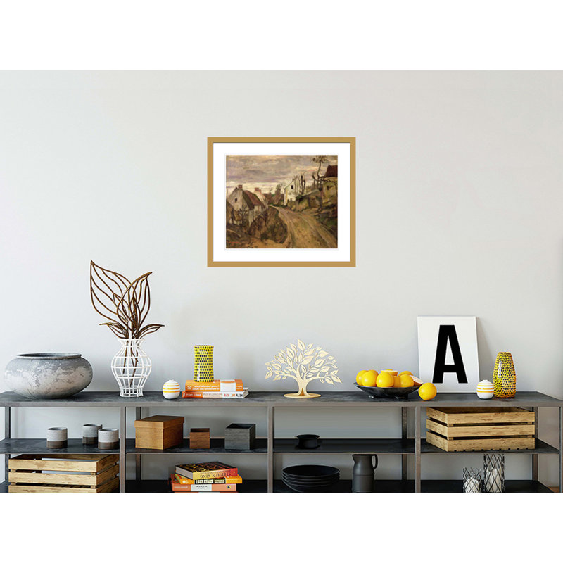 «The Village Road Auvers» par Paul Cézanne, impression giclée encadrée, H 23,5 po x l 26,83 po