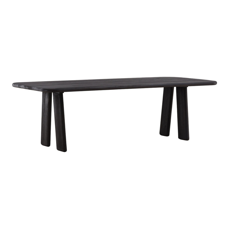 Marcela 95" Wide Mindi Wood Dining Table, Dark Brown