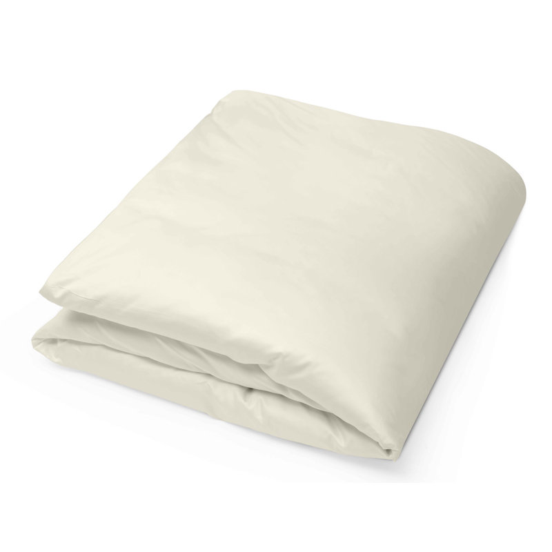 Raffaello Sateen Duvet Cover, Ivory, King Duvet Cover