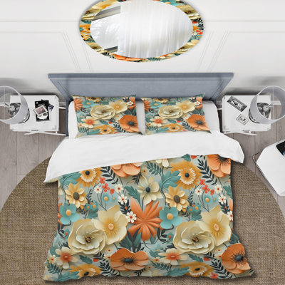 Literie Beige Popart Funky Floral Serenade II