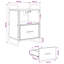 40 cm W Galvanised Steel Bedside Table