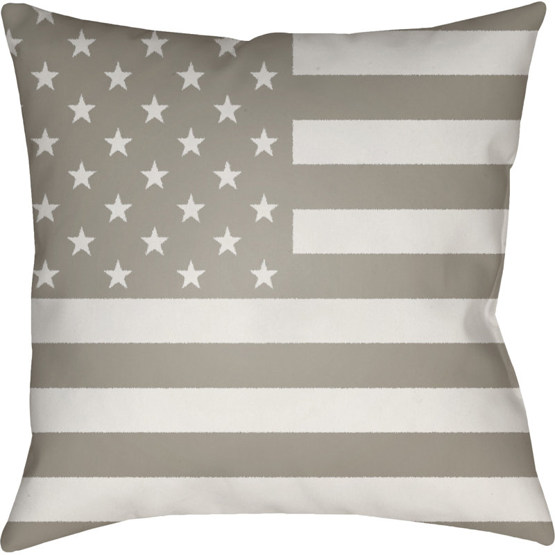 Outdoor Throw Pillow, 18" H x 18" W x 4" D, Red / Blue