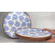 Hydrangea Set Of 2 Hand-Crafted Wood Round Tray