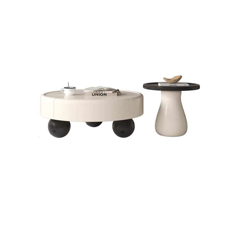 Ensemble de tables basses avec rangement de tiroir, H 12,6 po x L 31,49 po x l 31,49 po, Noir