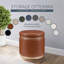 Repose-pieds de rangement rond en similicuir de 18 po Addilynne-829132621