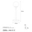 Lampe de table moderne 21 po avec tige en métal Aurelia-2118303130-2118303128