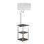 Lampe carrée de table d'appoint avec charge et port USB