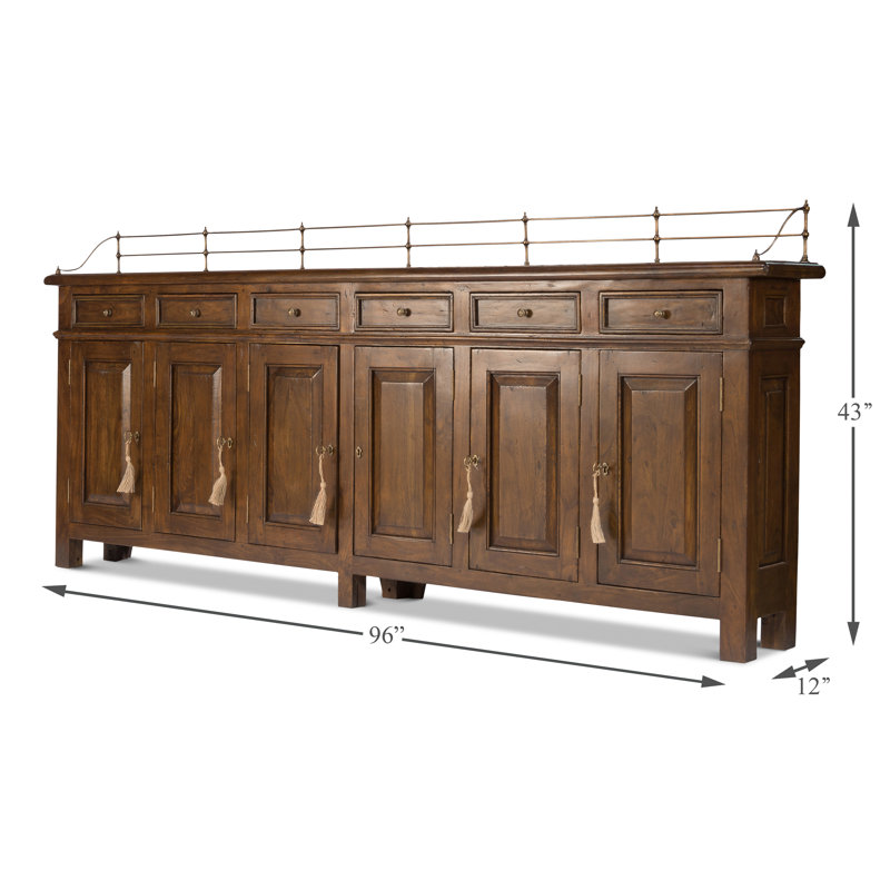 Selda 96 in. W Solid Wood Sideboard