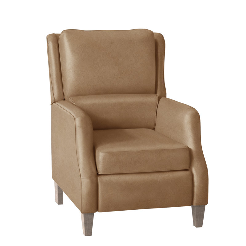 Schaumburg Recliner, Corinthian Cherry Genuine Leather, Manual, Stone