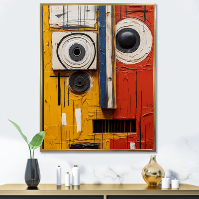 Soulèvement cubique robot jaune et rouge